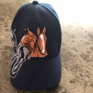 Horse head baseball cap.